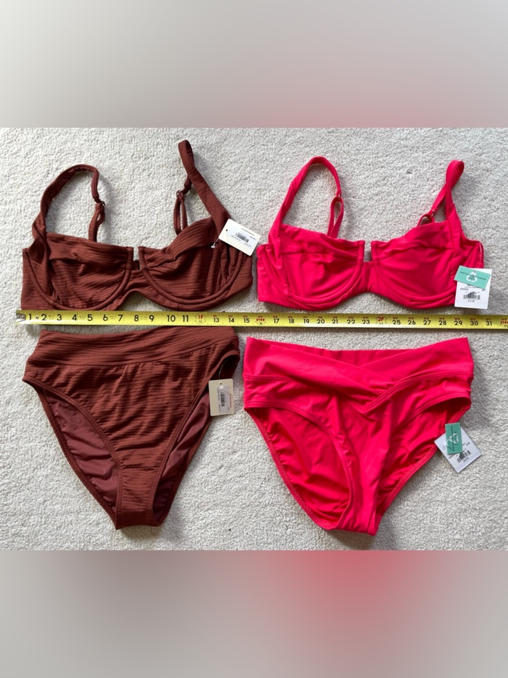 Bare Necessities Bronze & Sunsets  Geranium Pink Bikini Sets 2 For 1 Price